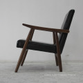Современный дизайн Диван-кресло из натурального дерева с мягкой кожей